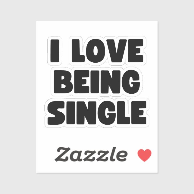 Sticker J'adore être célibataire (Feuille)