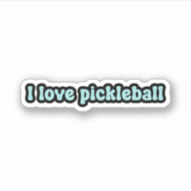 J'adore le pickleball Blue Retro Text