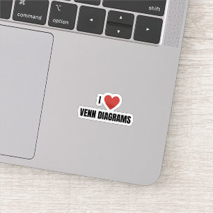 Sticker J'adore les diagrammes de Venn