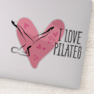 Sticker J'ADORE LES PILATES Pilates Pose