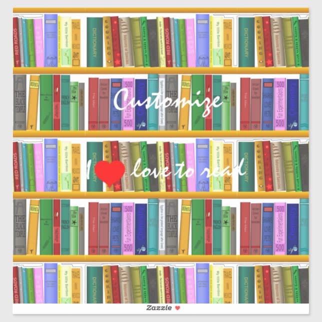 Sticker J'adore lire des livres  Thunder_Cove (Feuille)