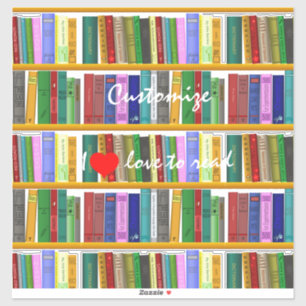 Sticker J'adore lire Livres Thunder_Cove