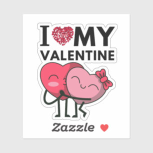 Sticker J'adore mes cadeaux de Saint Valentin spéciaux