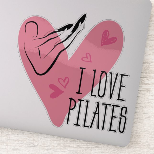 Sticker J'ADORE PILATES Pilates Rocker Pose (Détail)