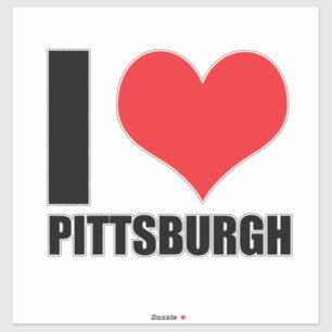 Sticker J'adore Pittsburg 