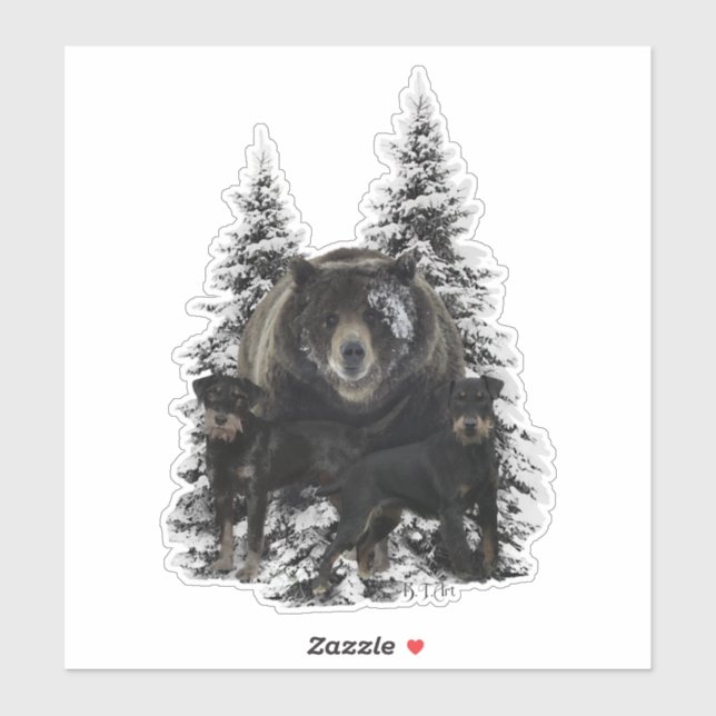 Sticker Jagdterrier (Feuille)