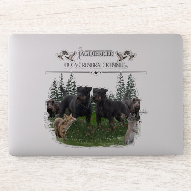 Sticker Jagdterrier Bo c. Renbrad Kennel. Ordinateur porta (Ordinateur)
