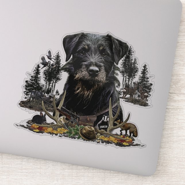Sticker Jagdterrier - chien de chasse polyvalent (Détail)