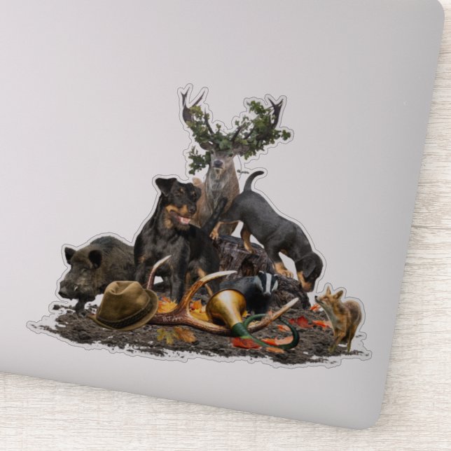 Sticker Jagdterrier, Terrier de chasse allemand (Détail)