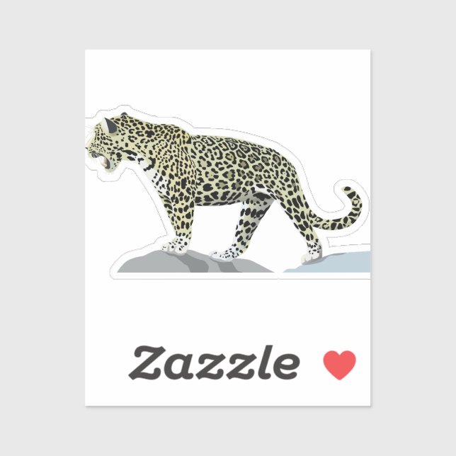 Sticker jaguar-animal-chat-jungle sauvage (Feuille)