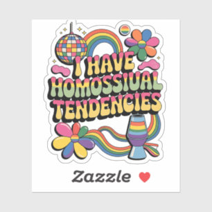 Sticker J'ai des tendances homosexuelles Mois de la fierté