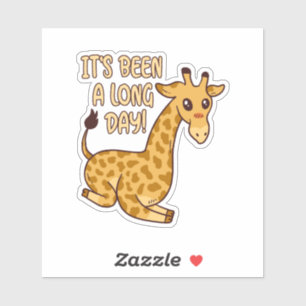 Sticker J'Ai Été Une Giraffe De Longue Journée