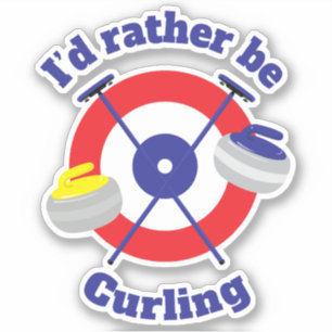 Sticker J'Ai Plutôt Le Curling