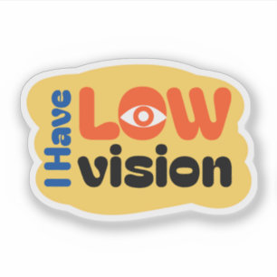 Sticker J'ai une basse vision design mignon