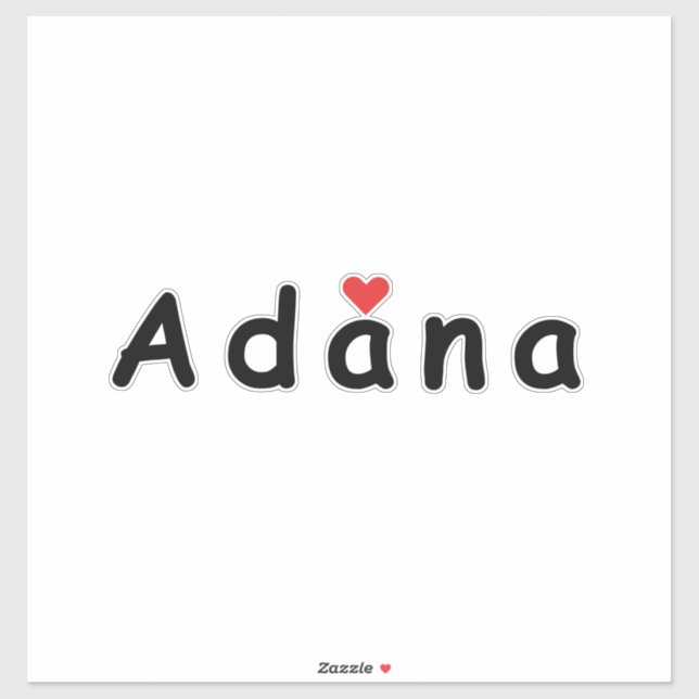 Sticker J'aime Adana (Feuille)
