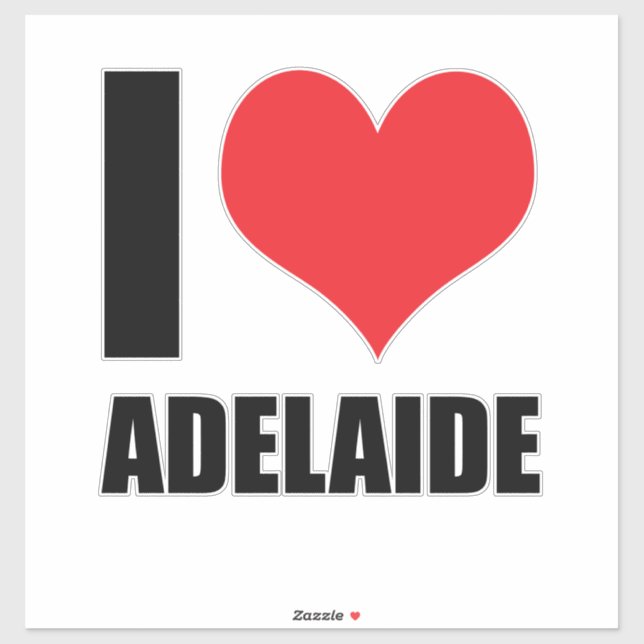 Sticker J'aime Adelaide (Feuille)