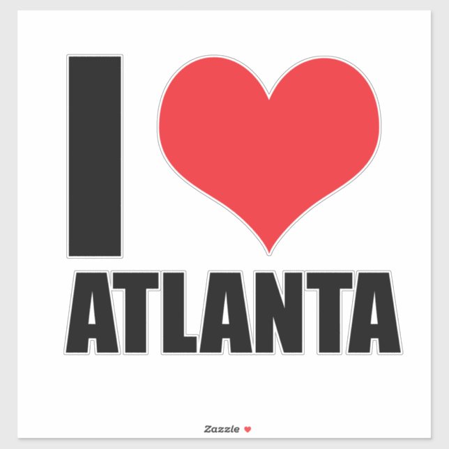 Sticker J'aime Atlanta usa (Feuille)