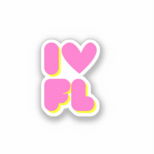 Sticker J'aime Floride