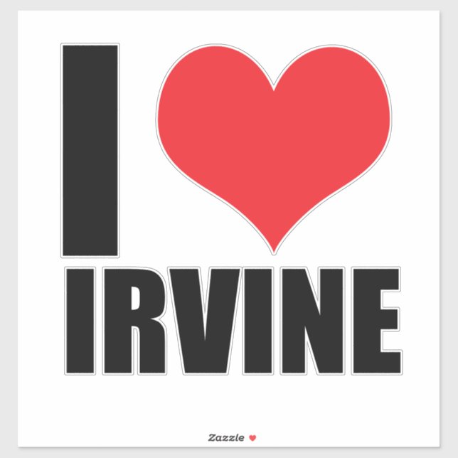 Sticker J'aime Irvine (Feuille)