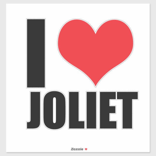 Sticker J'aime Joliet (Feuille)