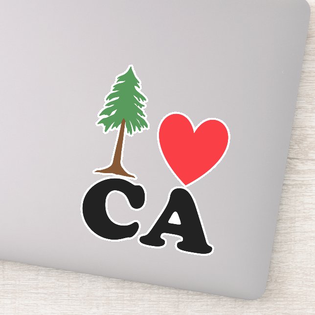 Sticker J'aime la Californie (Détail)