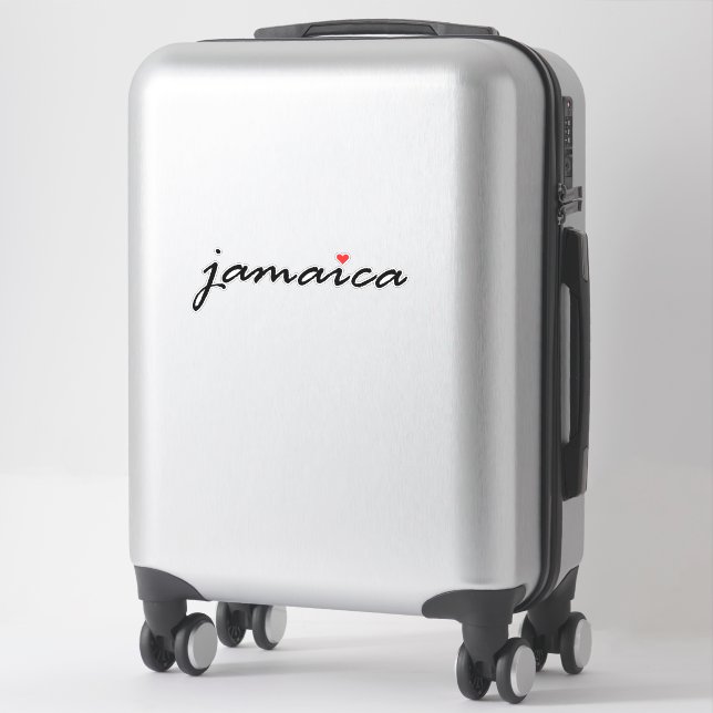 Sticker J'aime la Jamaïque (Sur valise)