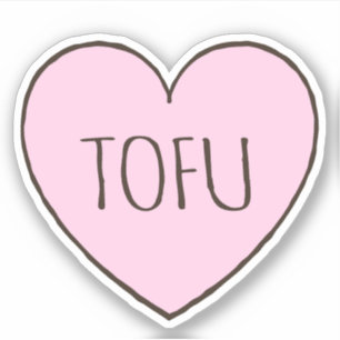 Sticker J'aime le coeur rose tofu