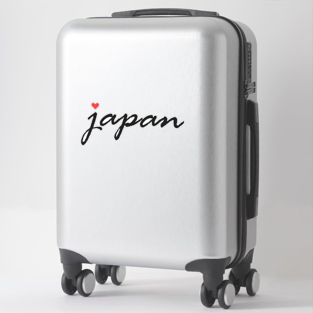 Sticker J'aime le Japon (Sur valise)