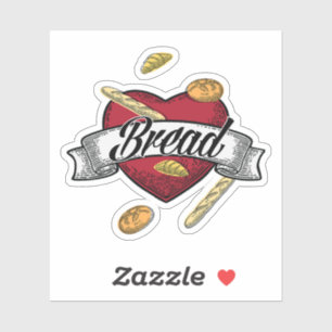 Sticker J'aime le pain