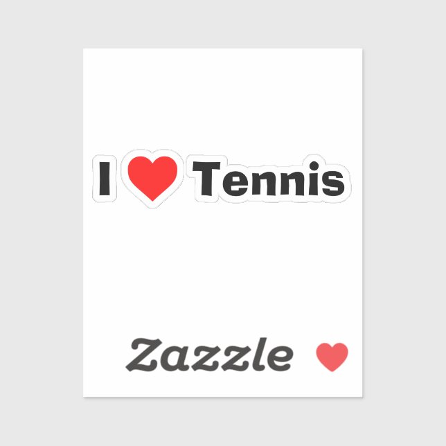Sticker J'aime le tennis (Feuille)