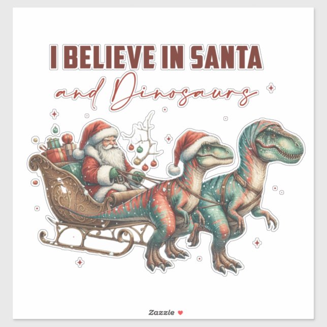 Sticker J'aime les dinosaures (Feuille)