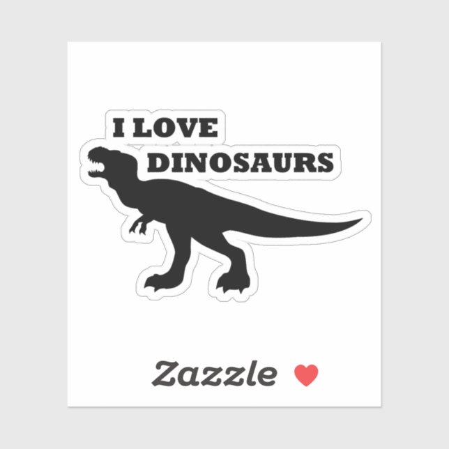 Sticker J'Aime Les Dinosaures ! (Feuille)
