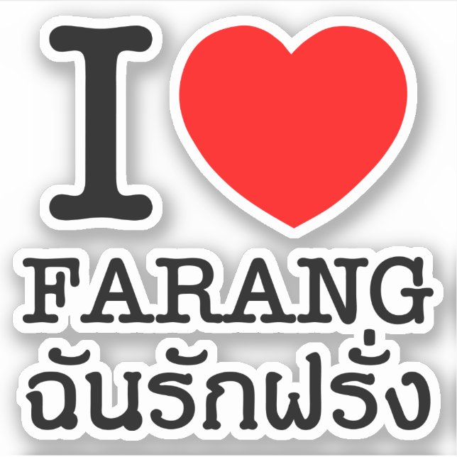 Sticker J'aime les Farang (Devant)