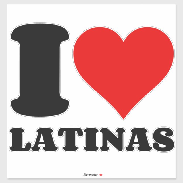 STICKER J'AIME LES LATINAS (Feuille)