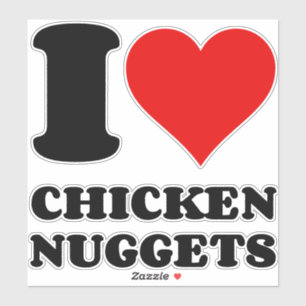 STICKER J'AIME LES POULET NUGGETS