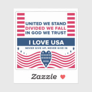 STICKER J'AIME LES USA