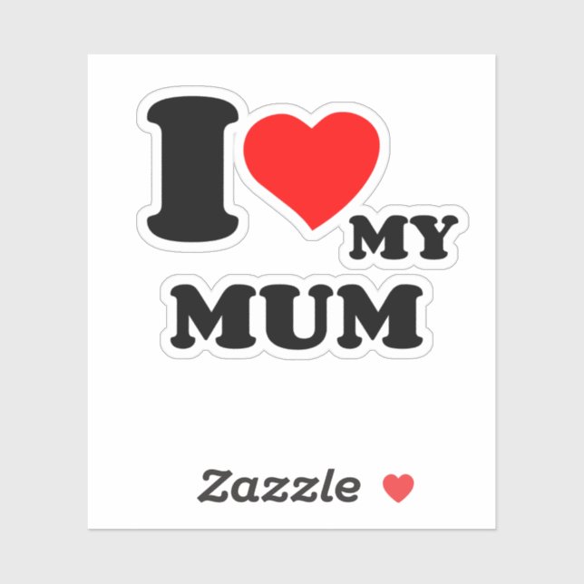 STICKER J'AIME MA MÈRE (Feuille)