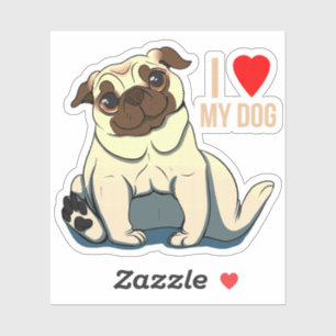 Sticker J'Aime Mon Chien