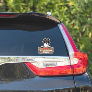 Sticker J'aime mon chien de terrier Abyssinien