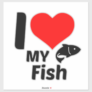 Sticker J'aime mon poisson