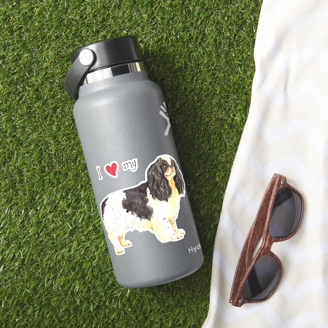 Sticker J'aime mon tireur de Vinyl Spaniel (HydroFlask Insitu)