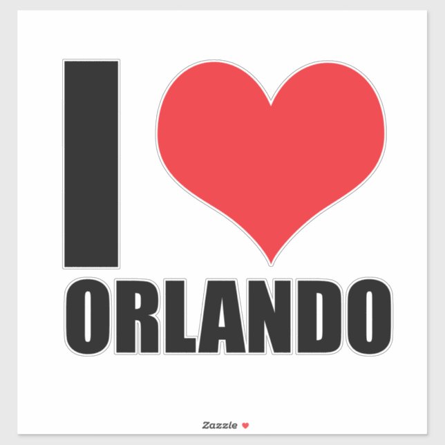 Sticker J'aime Orlando (Feuille)