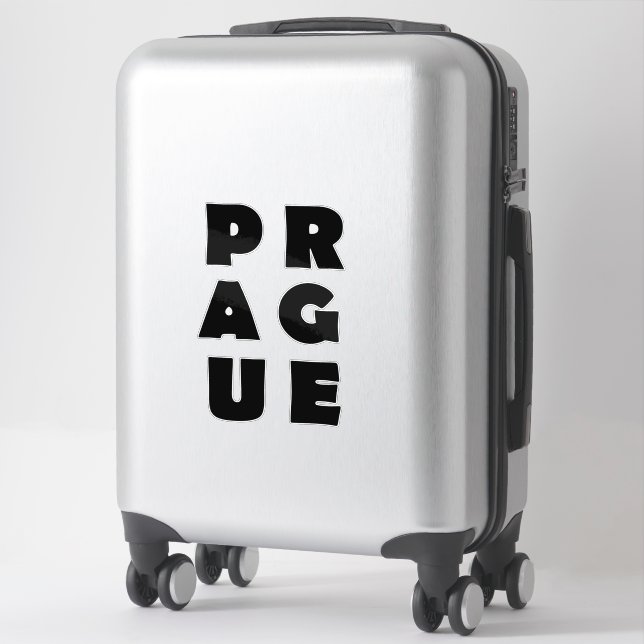 Sticker J'aime Prague (Sur valise)
