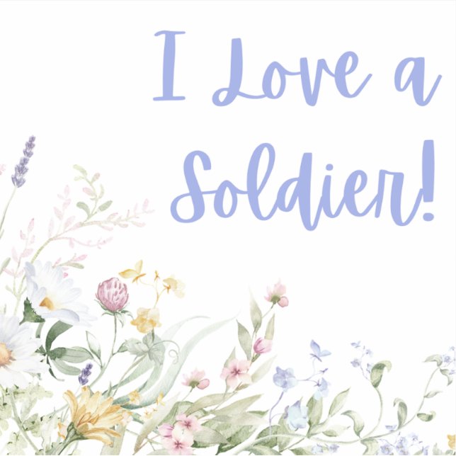 Sticker J'aime un soldat (Devant)
