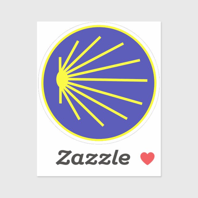 Sticker Jakobsweg Pilgermuschel (Feuille)