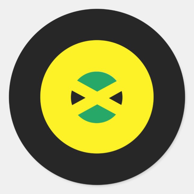 Sticker Jamaïcain Mod Round (Devant)