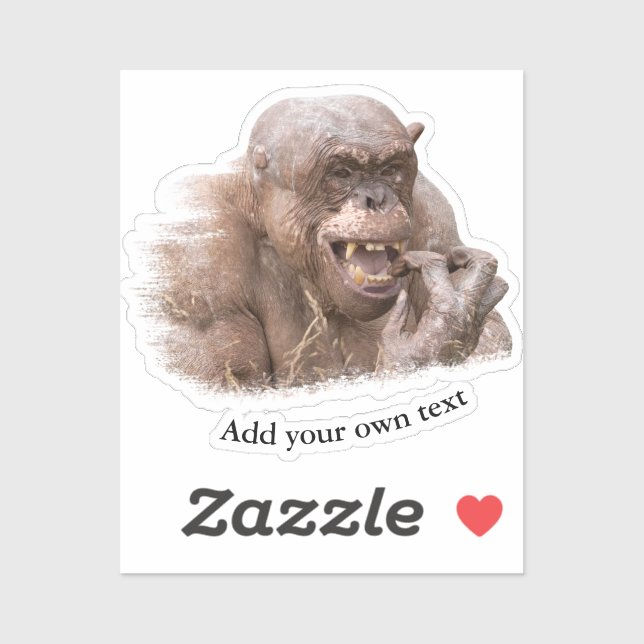 Sticker Jambo le chimpanzé sans cheveux (Feuille)