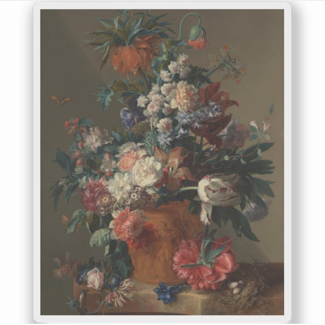 Sticker Jan van Huysum - Vase des fleurs (Devant)