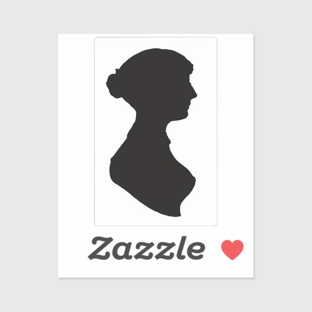 Sticker Jane Austen ailhouwrrw (Feuille)