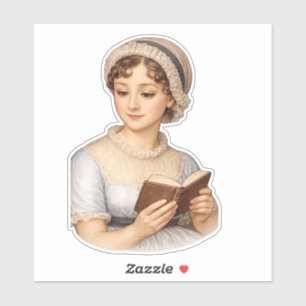 Sticker Jane Austen en lecture